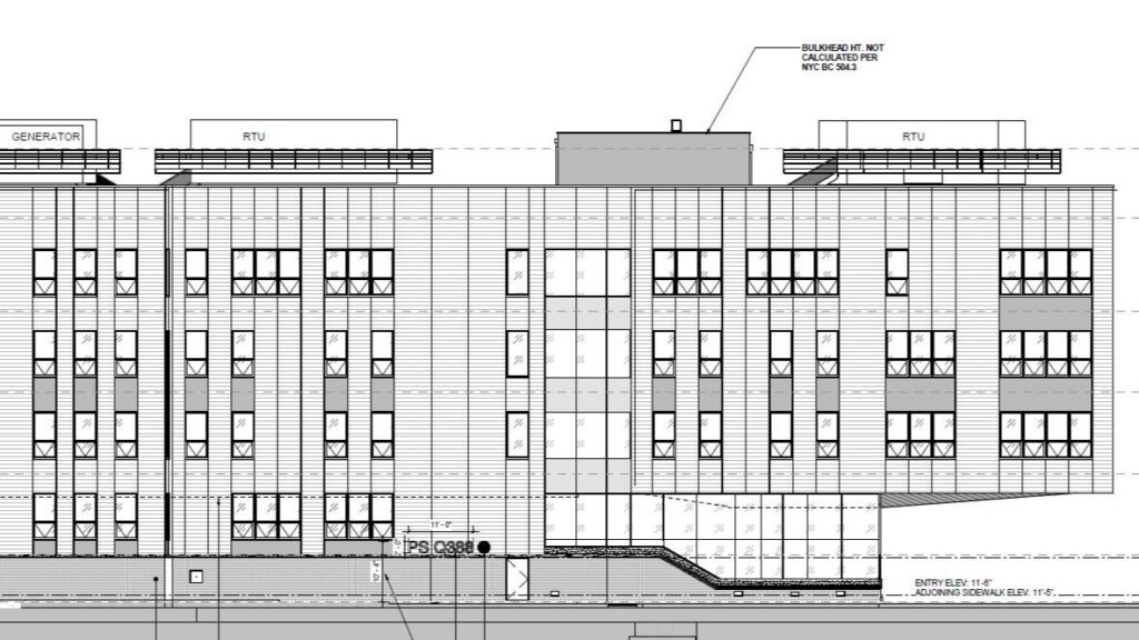 Blueprint of a new school facility demonstrating the role of CPM scheduling in pre-construction planning.