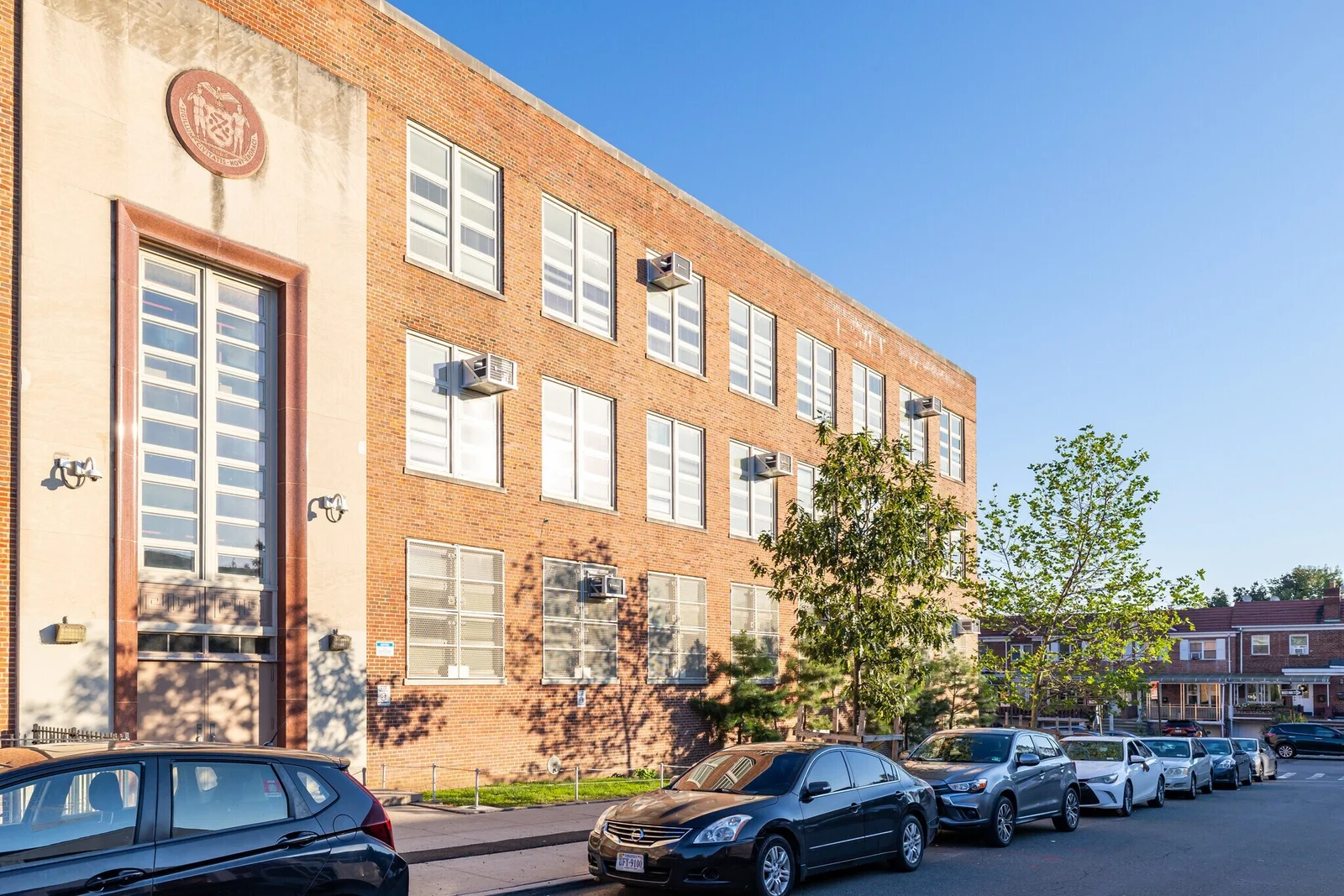 NYC public school building — school renovation project managed with CPM scheduling tools.